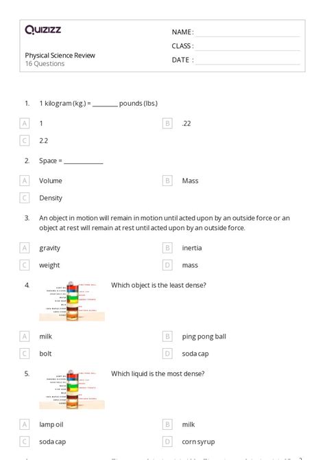 50 Science Worksheets For 8th Grade On Quizizz Free And Printable