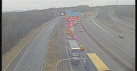 Live Heavy Traffic And Long Queues On M60 And M61 After Crash