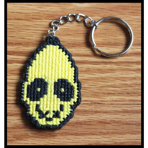 Mudokon Keychain Oddworld Double Sided Cross Stitch Fiber Arts Art ...