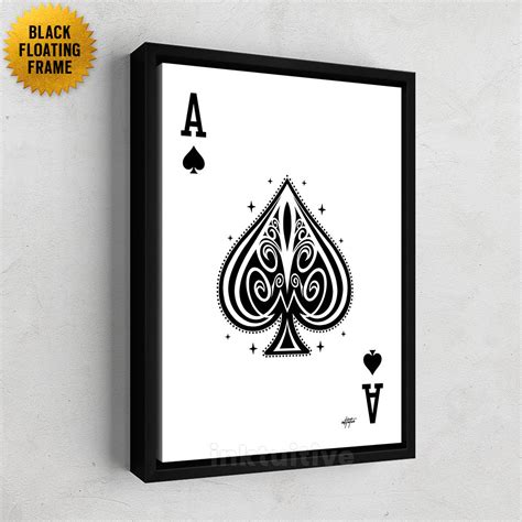 Ace Of Spades “the Deep Seed Of Truth” Playing Card Wall Decor Inktuitive