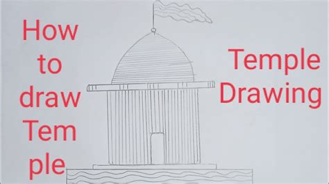 temple drawing   draw temple ll  easy temple drawing step