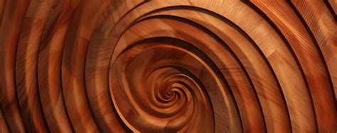 Premium Ai Image Abstract Twisted Spiral Wood Texture