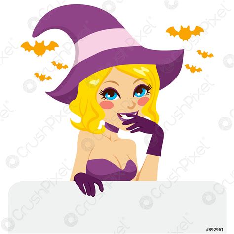Blonde Halloween Witch Stock Vector 892951 Crushpixel