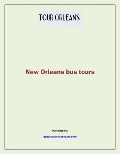 New Orleans bus tours