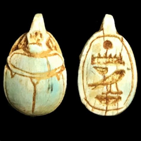 BEAUTIFUL ANCIENT EGYPTIAN SCARAB AMULET 300 BC (1) -- Antique Price ...