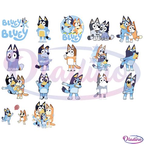 Bluey Svg Bundle Bluey Svg Png Dxf Bluey Heeler Svg Bluey Cutfile The