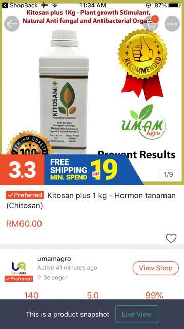 Kitosan Plus 1 Kg Hormon Tanaman Chitosan Shopee Malaysia