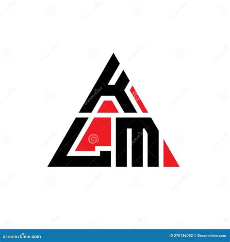 Klm Triangle Letter Logo Design With Triangle Shape Klm Triangle Logo