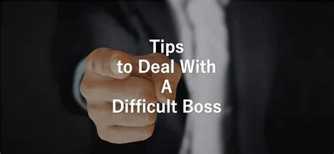 8 Tips To Deal With A Difficult Boss