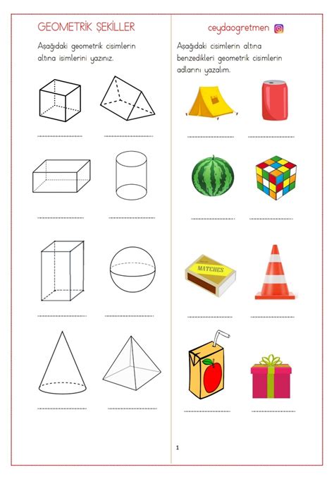 Sınıf Geometrik Cisimler Konu Anlatımı Etkinlik 47 OFF