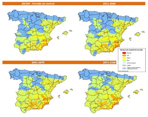 2 Mapa De Riesgo De Desertificación Considerando Cambios En Aridez Y Download Scientific