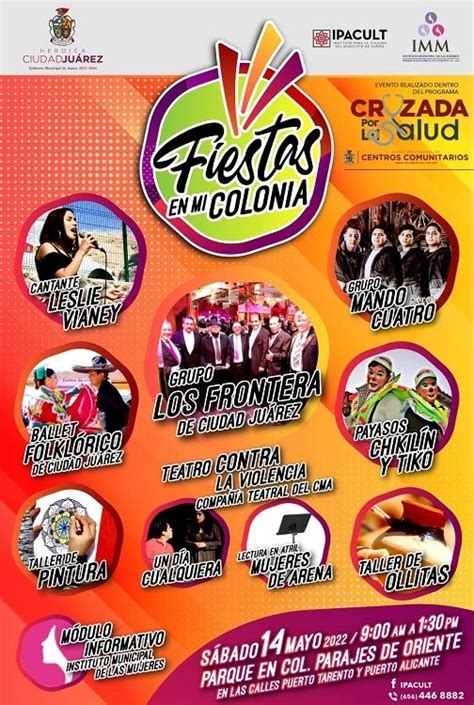 Este sábado habrá en Juárez Fiesta en mi Colonia en conjunto con