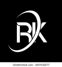 Rk Logo R K Design White Stock Vector (Royalty Free) 1819150577