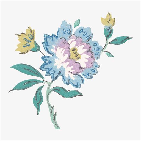 Vintage flower illustration isolated design. | Premium Photo ...