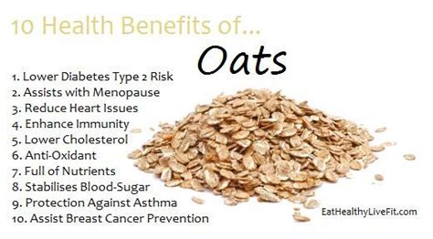 10 Health Benefits Of Oats Health Food Food Health Benefits Healthy