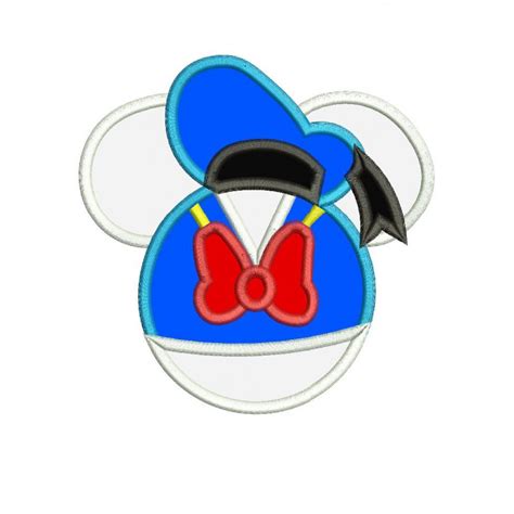 Donald Duck Mickey Head Applique Design