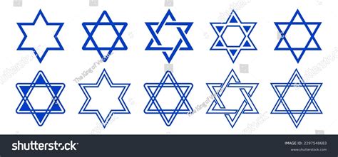 Star David Symbol Jewish Israeli Religious Stock Vector Royalty Free