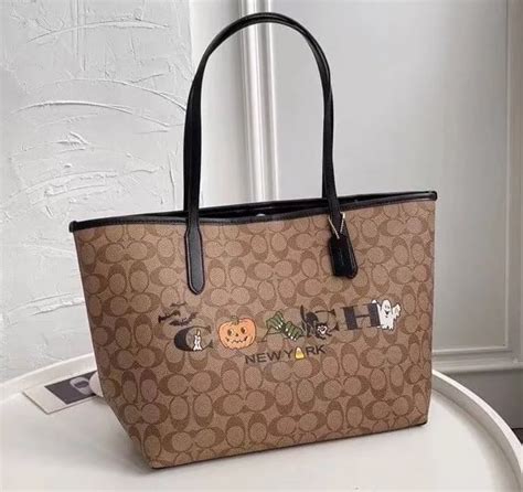 Coach City Tote In Signature Canvas With Halloween Coach 5714