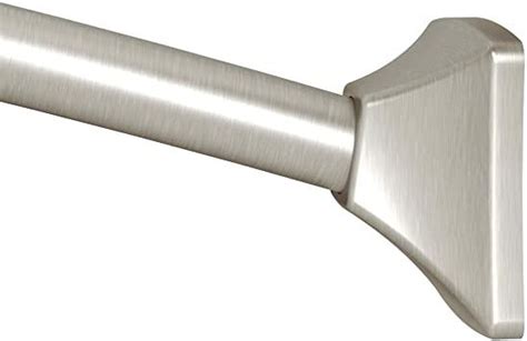 Moen CSR2164BN 72 in. Permanent Mount Adjustable Curved Shower Rod, Brushed Nickel Cool Shower ...