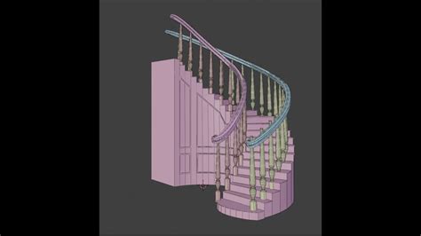 Modeling Spiral Stairs In Blender 2 8 Part 3 Youtube