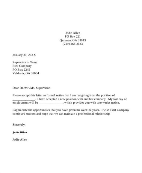 Free 12 Personal Reasons Resignation Letter Templates Pdf Doc Free