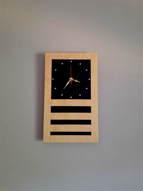 Modern Abstract Wall Clock Minimalist Wooden Clock Wall Clock - Etsy