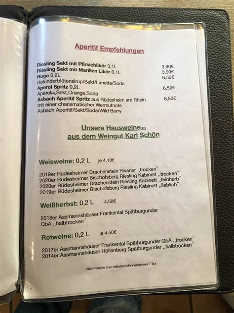 Speisekarte von Ratsstube restaurant Rüdesheim am Rhein