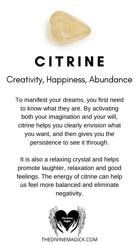 Citrine (Creativity, Happiness, Abundance) Best Healing Crystals ...