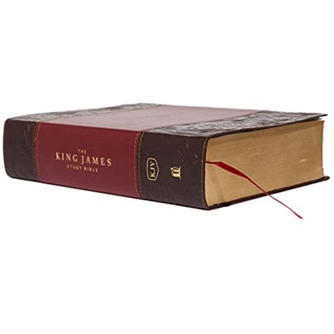 Kjv The King James Study Bible Leathersoft Burgundy Red Letter