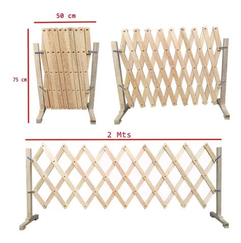 Reja En Madera Pintada Barnizada Mts Valla Cerca Expandible En Venta