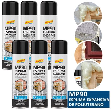 6 Espuma Expansiva Poliuretano Batente Janelas Portas 300ml Shopee Brasil