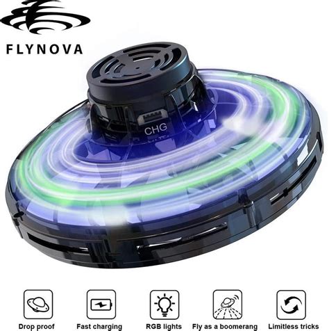 Origineel FlyNova Vliegende Spinner Zwart Met LED Original Flying