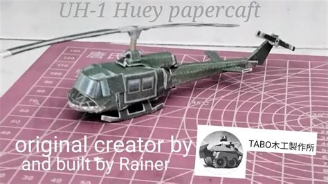 Papercraft UH 1 HUEY Tutorial Paper Crafts Tutorial The Creator