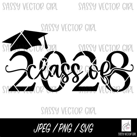 2028 Graduation Cap Svg Class Of 2028 Svg Graduate Cut File Graduation Svg Senior Png Grad