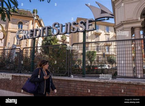 Rome Italy 16 March 2023 A Pedestrian Walks Past The Signage At The