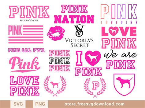 Love Pink Logo SVG Bundle 1 (FSD-A7) - Store Free SVG Download