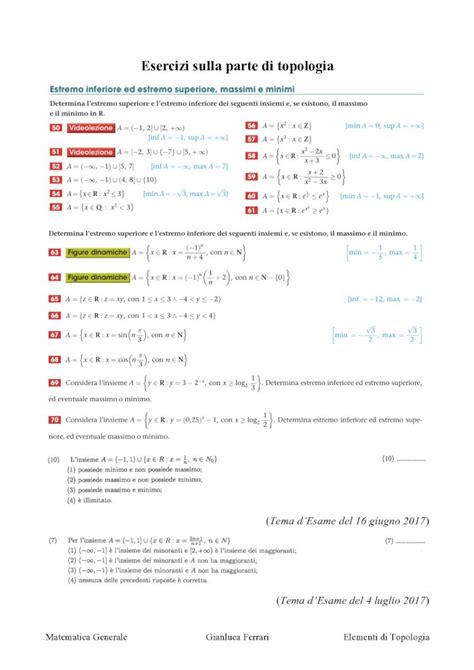 PDF Esercizi Sulla Parte Di Topologia Altervista 2020 2 6