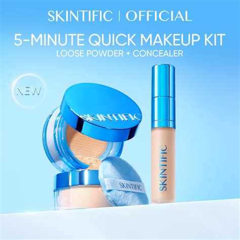 jual skintific pcs matte makeup duo invisiblur  day loose powder