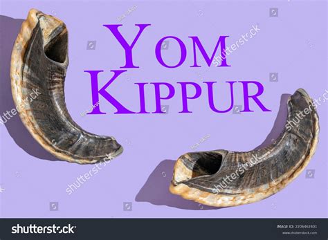 Inscription Yom Kippur Musical Horn Shofar Stock Photo 2206462401 | Shutterstock