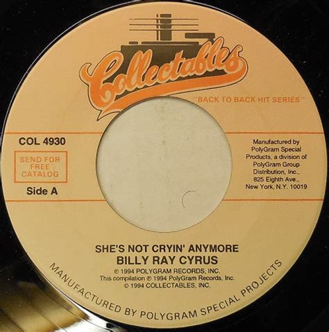 Billy Ray Cyrus She S Not Cryin Anymore Vinyl Discogs