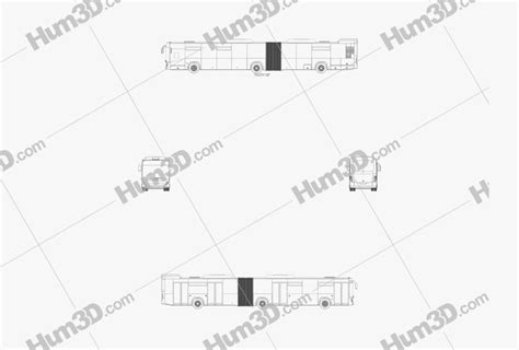 Otokar Kent C Articulated Bus 2015 Blueprint - 3DModels.org