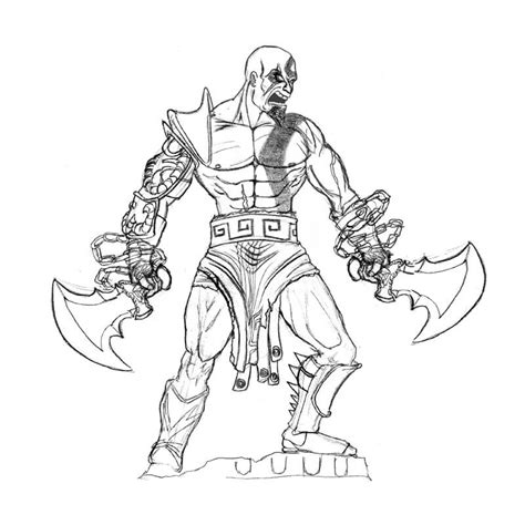 Desenhos De Deus Kratos 1 Para Colorir E Imprimir ColorirOnline