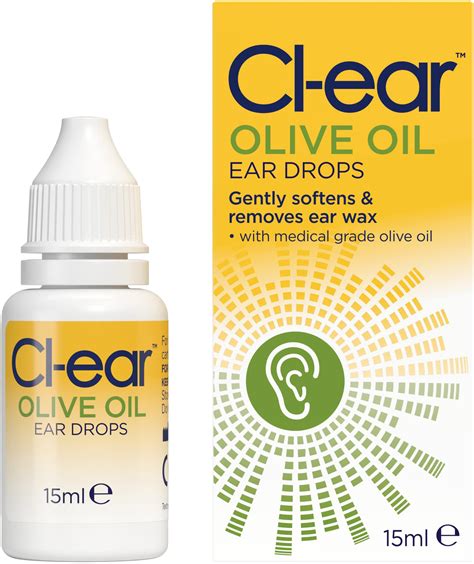 Buy Cl-Ear Olive Oil Ear Drops. Ear Wax Removal. Easy Squeeze Dropper ...