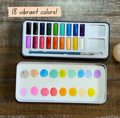 Watercolor Paint Set, Watercolor Paints, 18 Color Paints, Paint Set, Watercolor Palette ...