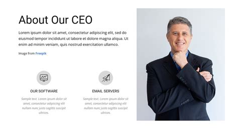 About Our Ceo One Page Template