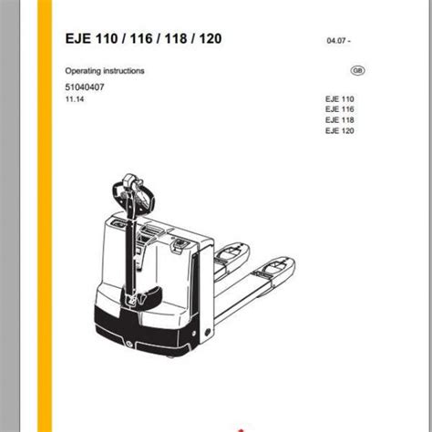 Jungheinrich Forklift EJD K18 Operating Instructions