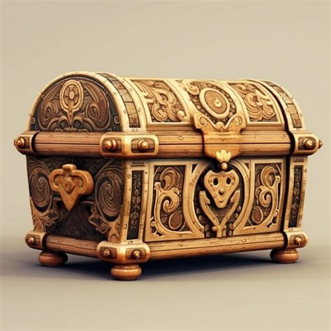 Premium Photo A Wooden Treasure Chest Full Of Gold Coins In The Style