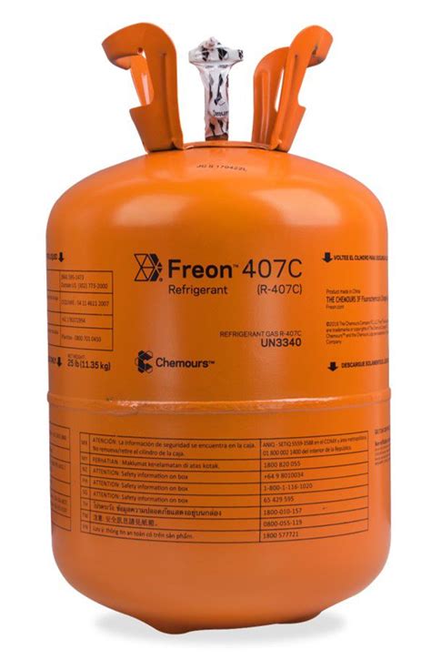 Gás R407C Freon Chemours 11 35Kg Refrigás Refrigeração