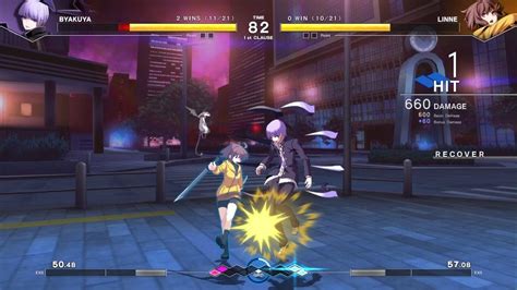 UNDER NIGHT IN BIRTH II Sys Celes Byakuya Vs Linne CPU V CPU 3