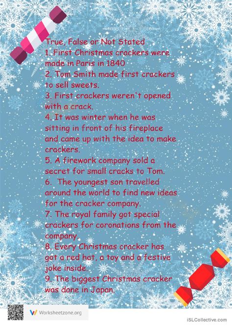 The History Of Christmas Crackers Fi Fran Ais Fle Fiches Pedagogiques